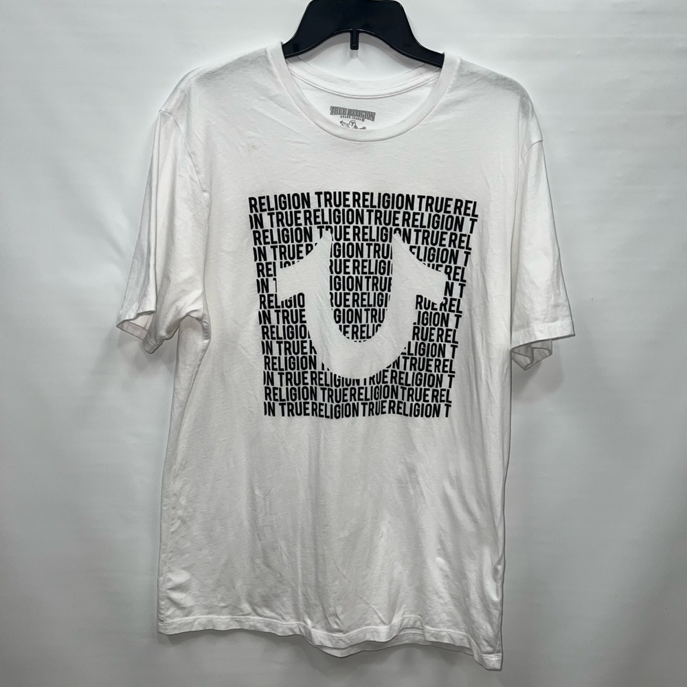 True Religion T-Shirt Men’s Large Multicolor 100% Cotton Short Sleeve Logo